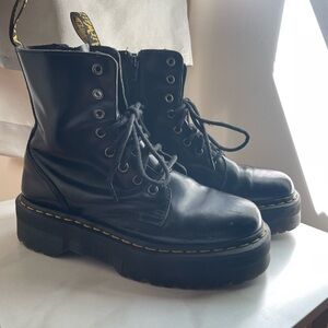 Dr. Martens Jadons Black Combat Boots with Platform doc martens Women 9 Men 8